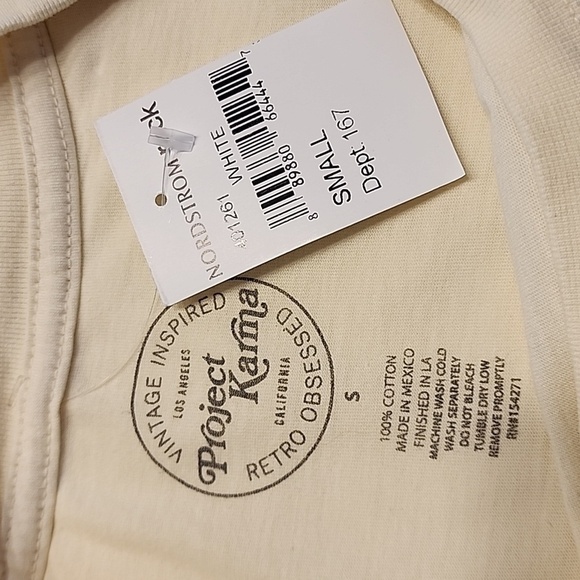 NWT‎ Project Karma Stay Wild Flower Child Crew Neck Tee Yellow Size Small - Picture 11 of 12